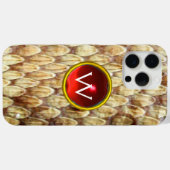 COQUES Case-Mate iPhone CROTALUS ROUGE RUBY GEM MONOGRAMME (Verso (horizontal))