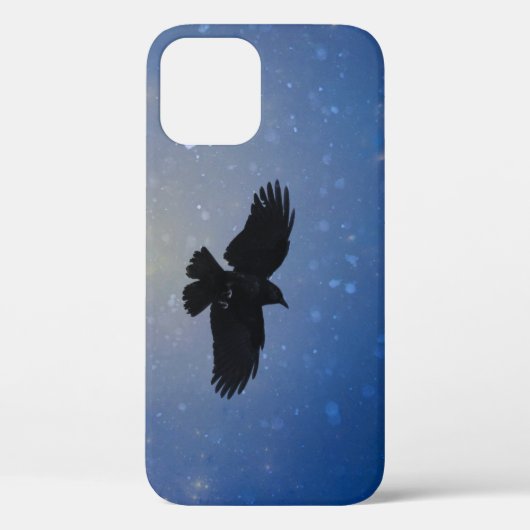 Coques Case-Mate iPhone Crow Dans Un Ciel Bleu Neige (Verso)