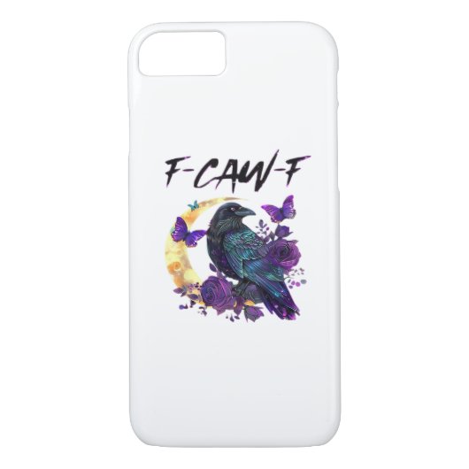 Coques Case-Mate iPhone Crow F Caw F Funny Bird Moon Gothic Design (Dos)