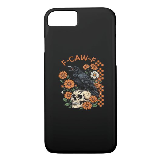 Coques Case-Mate iPhone Crow Raven F-Caw-F Funny Halloween Gothic Creative (Dos)