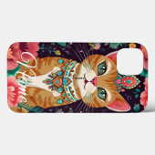 Coques Case-Mate iPhone Crowned Bejewelled Cat  (Verso (horizontal))