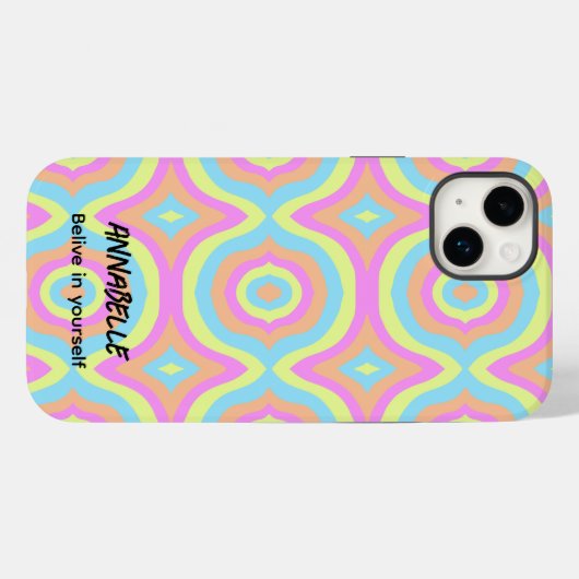 Coques Case-Mate iPhone Croyez en vous Retro Stylish Coque-Mate iPhone (Verso (horizontal))