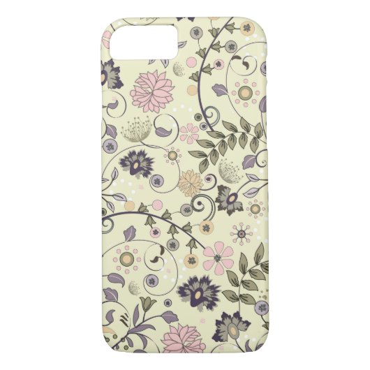 Coques Case-Mate iPhone Cru chic minable de fleur (Dos)
