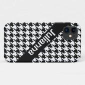 Coques Case-Mate iPhone Cru de noir de pied-de-poule de StellaRoot (Dos (Horizontal))