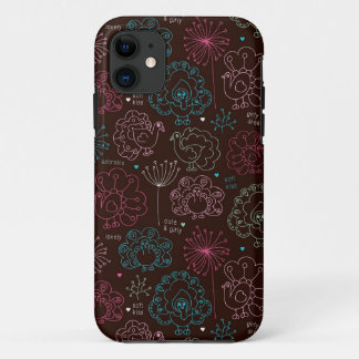 Coque Case-Mate Pour iPhone cru de papier peint de l'Inde de fleur de paon