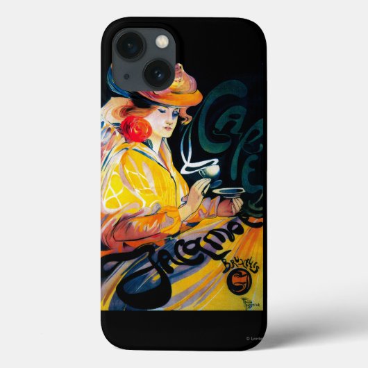 Coques Case-Mate iPhone Cru PosterEurope de Jacqmotte Caf� (Verso)