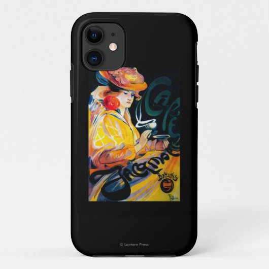 Coques Case-Mate iPhone Cru PosterEurope de Jacqmotte Caf� (Dos)