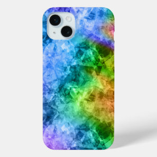 Coque iPhone 15 Mini Crumpled Peacock Blue