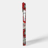 Coques Case-Mate iPhone Crustacés en rouge, noir et ivoire (Verso / Gauche)