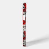 Coques Case-Mate iPhone Crustacés en rouge, noir et ivoire (Verso / Droite)