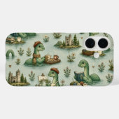 Coques Case-Mate iPhone Cryptides confortables Nessie Monstre du Loch Ness (Verso (horizontal))