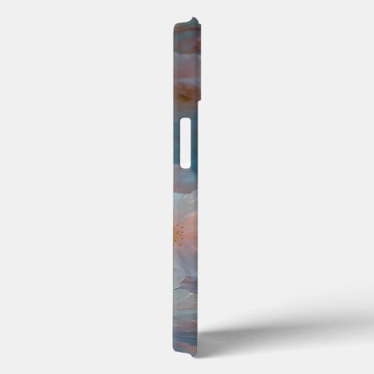 Coques Case-Mate iPhone Crystal Zephyr - Pastel Blossom Aquamarine (Verso / Droite)