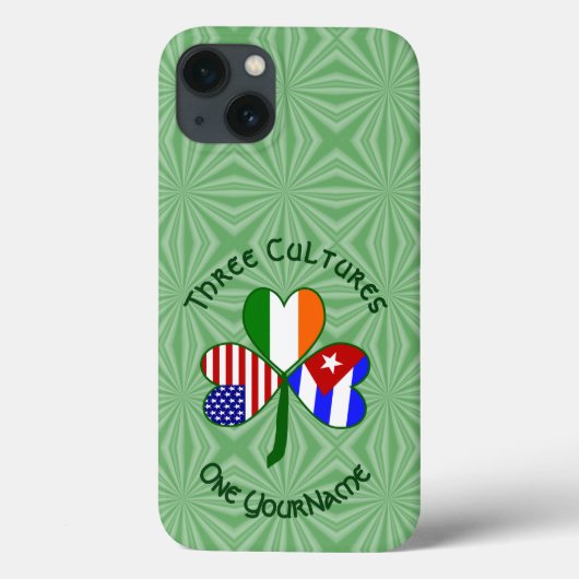 Coques Case-Mate iPhone Cuba irlandais USA drapeaux Shamrock personnalisé (Verso)
