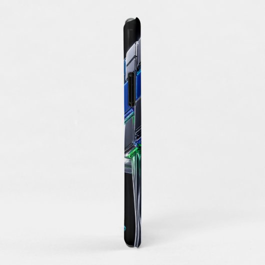 Coques Case-Mate iPhone Cube de puzzle chrome futuriste (Dos/Droite)
