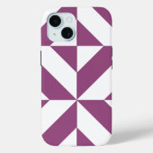 Coques Case-Mate iPhone Cube Déco géométrique violet chaud (Verso)