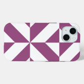 Coques Case-Mate iPhone Cube Déco géométrique violet chaud (Verso (horizontal))
