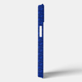 Coques Case-Mate iPhone Cubes 3D bleu foncé en cascade (Verso / Droite)