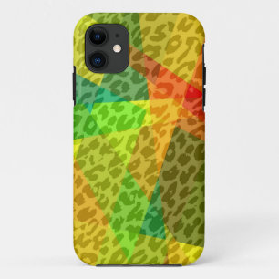 Coque iPhone 11 Cubisme léopard Art Abstrait Motif géométrique 2