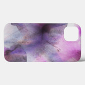 Coques Case-Mate iPhone cubisme transparent violet art abstrait (Verso (horizontal))