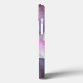 Coques Case-Mate iPhone cubisme transparent violet art abstrait (Verso / Gauche)