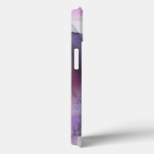 Coques Case-Mate iPhone cubisme transparent violet art abstrait (Verso / Droite)