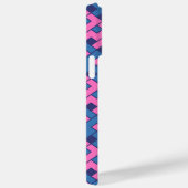 Coques Case-Mate iPhone Cubiste rose et bleu (Verso / Droite)