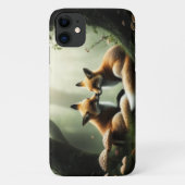 Coques Case-Mate iPhone Cuddle Fox dans la forêt de Misty (Dos)