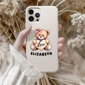 Coques Case-Mate iPhone Cudly Valentine's Day mignon ours Customisé