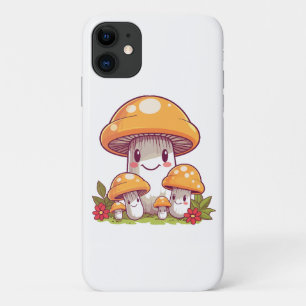 Case-Mate iPhone Case Cueillette de champignons, style kawaii heureux