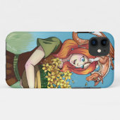 Coques Case-Mate iPhone Cueillir des fleurs avec un dragon (Dos (Horizontal))