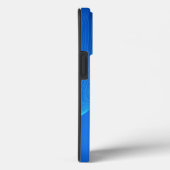 Coques Case-Mate iPhone Cuir bleu élégant (Verso / Droite)