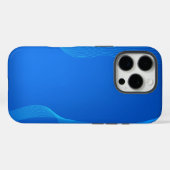 Coques Case-Mate iPhone Cuir bleu élégant (Verso (horizontal))