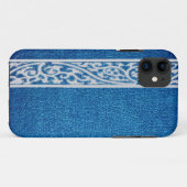 Coques Case-Mate iPhone Cuir bleu moderne (Dos (Horizontal))