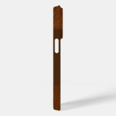 Coques Case-Mate iPhone Cuir Brown avec monogramme classique (Verso / Droite)