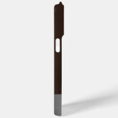 Coques Case-Mate iPhone Cuir Brown élégant et apparence de métal brossé mo (Verso / Droite)