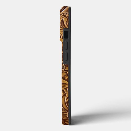 Coques Case-Mate iPhone Cuir Brown Faux (Verso / Gauche)