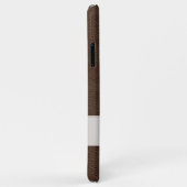 Coques Case-Mate iPhone Cuir Brown Faux personnalisé (Dos/Droite)