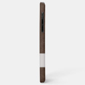 Coques Case-Mate iPhone Cuir Brown Faux personnalisé (Dos/Gauche)