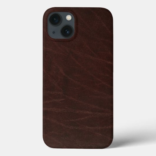 Coques Case-Mate iPhone Cuir Brown foncé (Verso)