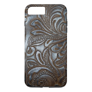 Coque iPhone 7 Plus Cuir Brown vintage incorporé