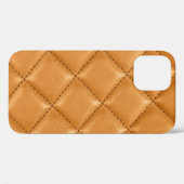 Coques Case-Mate iPhone Cuir brun de voiture de luxe, texture intérieure. (Verso (horizontal))