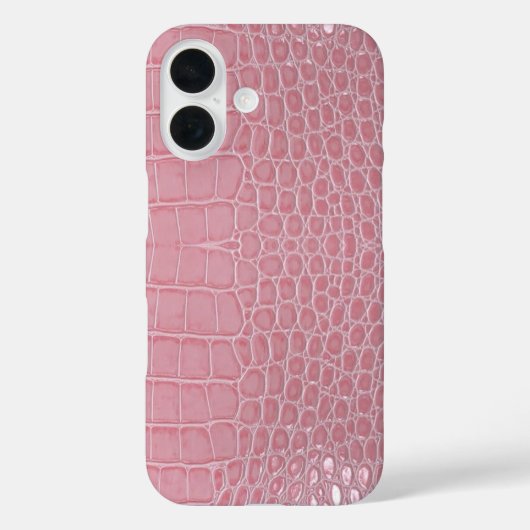 Coques Case-Mate iPhone Cuir de crocodile rose esthétique (Verso)