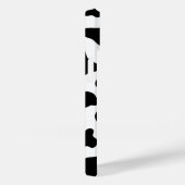 Coques Case-Mate iPhone Cuir de vache faux noir et blanc chic (Verso / Droite)