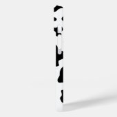 Coques Case-Mate iPhone Cuir de vache faux noir et blanc chic (Verso / Gauche)