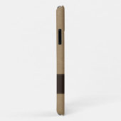 Coques Case-Mate iPhone Cuir Faux Beige Personnalisé (Dos/Droite)