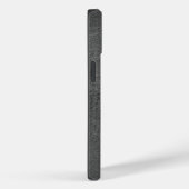 Coques Case-Mate iPhone Cuir gris monogramme (Verso / Droite)