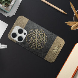 Coque iPhone 15 Pro Cuir marron bicolore, avec motif embossé
