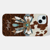 Coques Case-Mate iPhone Cuir Marron Cuir de Vache Orné d'un Nœud (Verso (horizontal))
