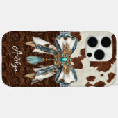Coques Case-Mate iPhone Cuir marron cuir de vache orné d'un nœud (Verso (horizontal))