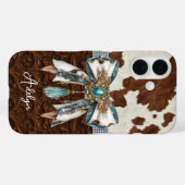 Coques Case-Mate iPhone Cuir Marron Cuir de Vache Orné d'un Nœud (Verso (horizontal))